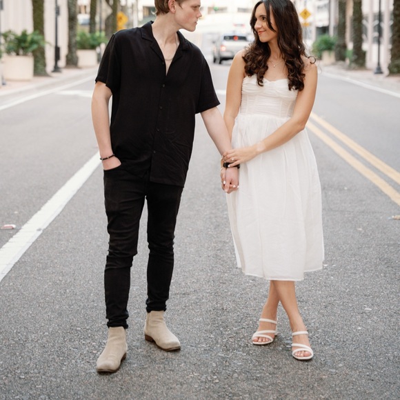 Lulus Sweetie White Strapless Bustier Midi Dress - Size Small- New - Picture 5 of 7